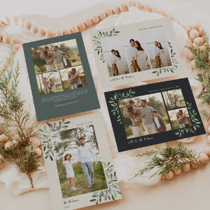 Naturally Joyful   Double Sided Photo Holiday Card