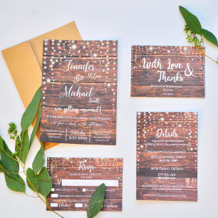 Rustic Save the Date Photo Card