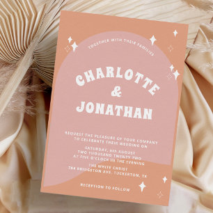 Bright and Bold Modern Retro Wedding Classic Round Sticker