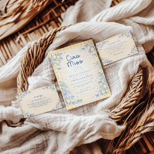 Lemon Olive Ciao Miss Bridal Shower Napkin