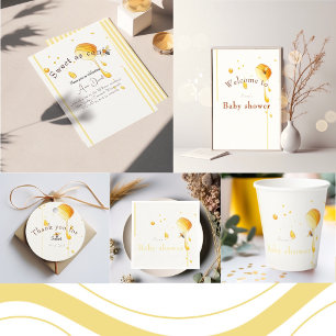 Sweet as can bee baby shower  classic round sticker