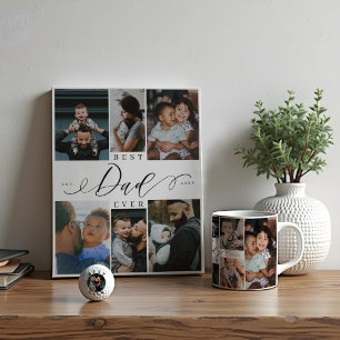 Best Daddy Ever   Father's Day 8 Photo Collage Two-Tone Coffee Mug