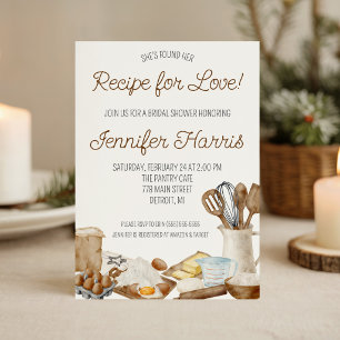 She's Found her Recipe for Love! Bridal Shower Poster