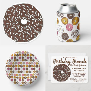 Let's Celebrate Doughnut Doughnut Birthday Brunch Invitation