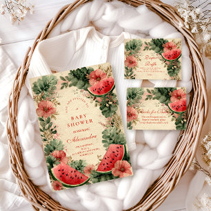 Watermelon Botanical Garden Baby Shower Napkin