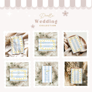 Blue Yellow Mediterranean Lemon Wedding Save The Date