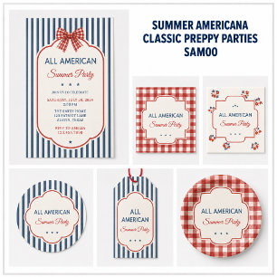 Vintage Americana Patriotic Paper Plate