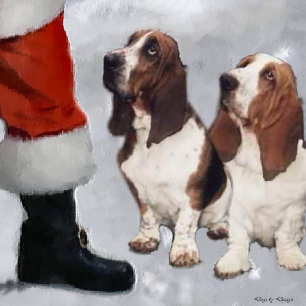 Basset Hound Christmas Gifts Holiday Card