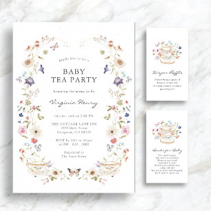 Tea Party Baby Shower Invitation