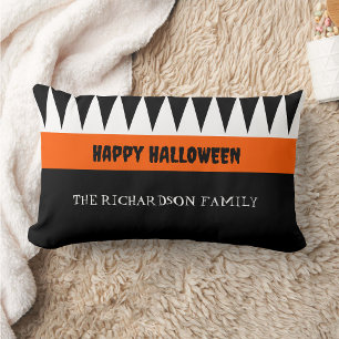 Happy Halloween Orange Black Personalised Large Gift Bag