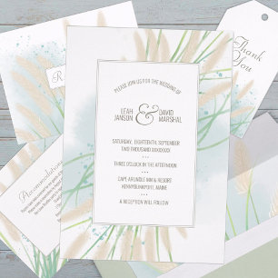 Coastal Botanical Wedding Invitation