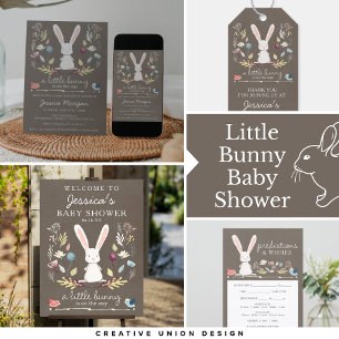 A Little Bunny Baby Shower Decor Tapestry