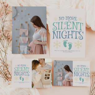  No More Silent Nights Christmas Pregnancy Classic Round Sticker