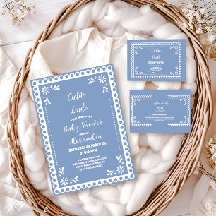 Blue Mexican Cielito Lindo  Diapper Raffle Enclosure Card