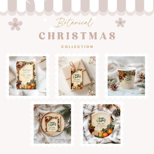 Rustic Dried Orange and Fruit Christmas Invitation