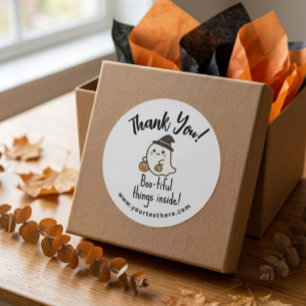 Business Sticker - Friendly Ghost Thank You
