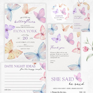 He gives her butterflies Bridal Shower Gift Tags