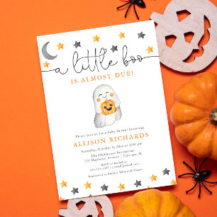 Halloween boy baby shower diaper raffle cards