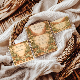 Desert Wildflower Garden Birthday Invitation