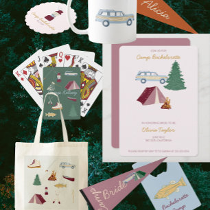 Camp Bachelorette Decor Paper Coaster