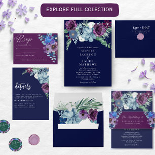 Magenta purple stylish script Return Address  Return Address Label