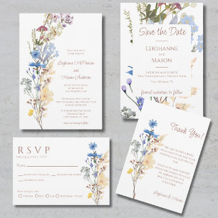 Botanical Wildflower Wedding Invitation