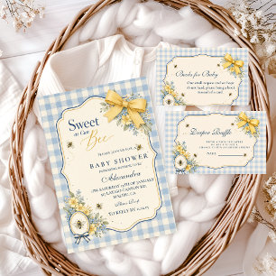 Preppy Sweet Bee Baby Shower Invitation