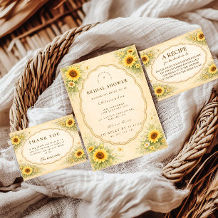 Vintage Sunflower Garden Bridal Shower Napkin