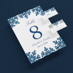Blue Snowflake Winter Wedding Invitation