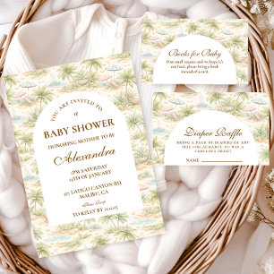 Cute Tropical Nursery Animals Baby Shower Napkin