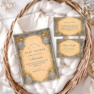 Blue Jeans Little Cowboy Baby Shower Invitation