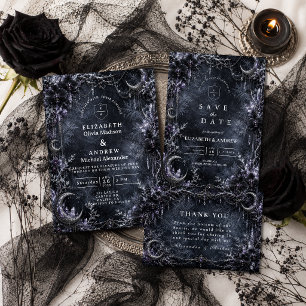 Enchanted Goth Winter Wedding Invitation