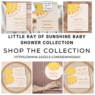 Ray of Sunshine Baby Shower Invitation Postcard