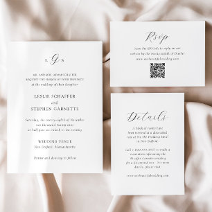 Timeless Black and White Monogram Elegant Wedding Classic Round Sticker