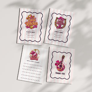 Last Rodeo Disco Cowgirl Bachelorette Weekend Invitation