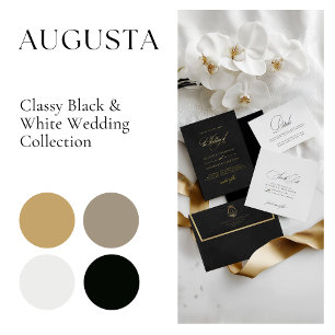 Elegant Romantic Gold Monogram Classy Wedding Envelope