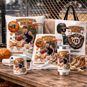 Vintage Grunge Basketball Mum Photo Gift Fleece Blanket