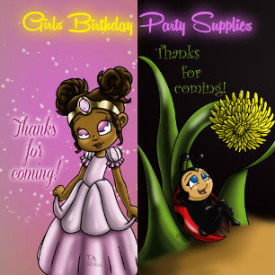 African American Princesses Birthday Party Invitation