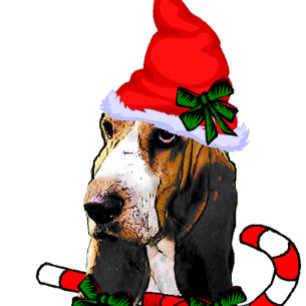 Basset Hound Christmas Holiday Card