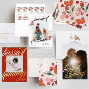 Elegant Christmas Florals Holiday Envelope