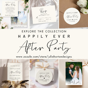 Modern Photo Cream Wedding Reception Invitation