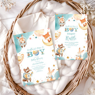 Houston We Have A Boy Outer Space Baby Shower Invitation
