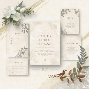 Elegant Floral Save the Date Card