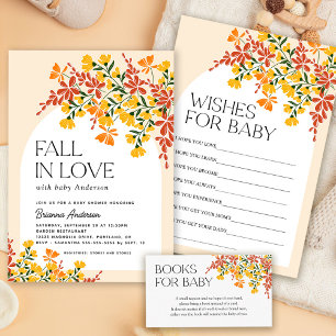 Autumn Baby Shower Wishes for Baby Advice Card