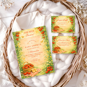 Rustic Garden Tomato Diapper Raffle Enclosure Card