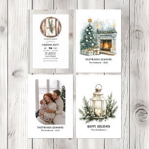 Togetherness Reimagined Rustic Christmas Party Invitation