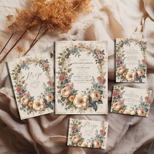 Botanical Bliss Wildflowers Art Nouveau Wedding Save The Date
