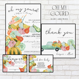 Oh My Gourd! - Baby Shower Who Will Baby Be? Game