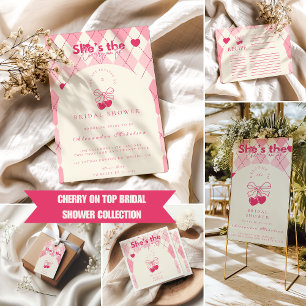 Cherry On Top Bridal Shower Recipe Enclosure Card