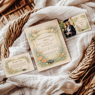 Romantic Pastel Graduation Party RSVP Card